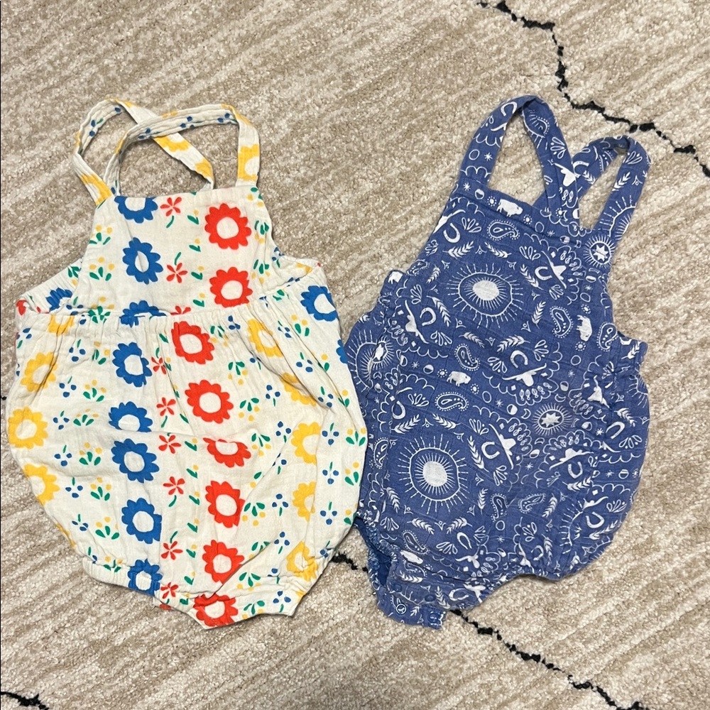 Hanna Andersson Floral and Angel Dear Paisley Bubble BUNDLE